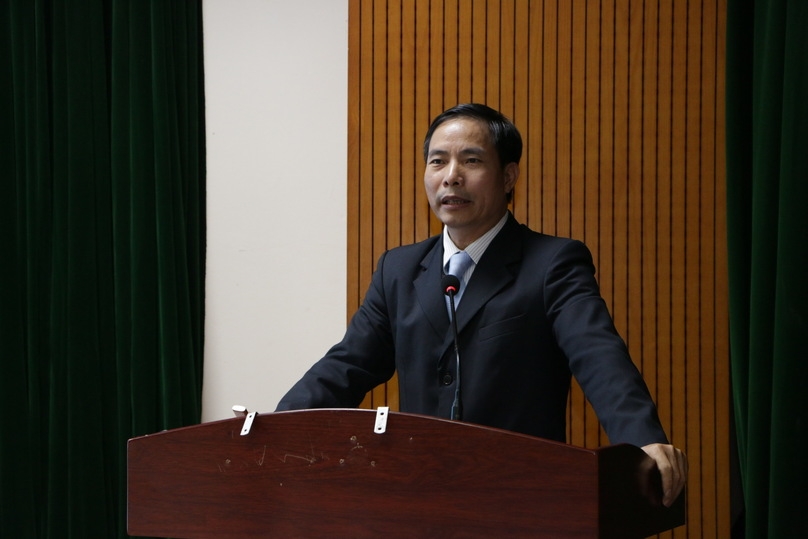 GS.TS. Nguyễn Hữu Sáu – Phó Giám đốc Bệnh viện trình bày Kết quả hoạt động năm 2022 và phương hướng nhiệm vụ năm 2023.