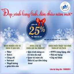 ƯU ĐÃI LÀM ĐẸP ĐÓN GIÁNG SINH VÀ CHÀO MỪNG NĂM MỚI 2021