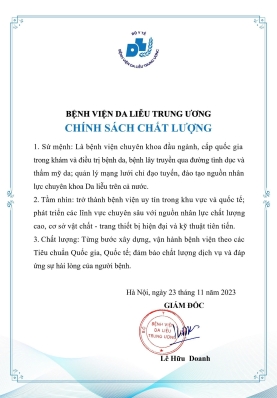 Chính sách chất lượng năm 2026