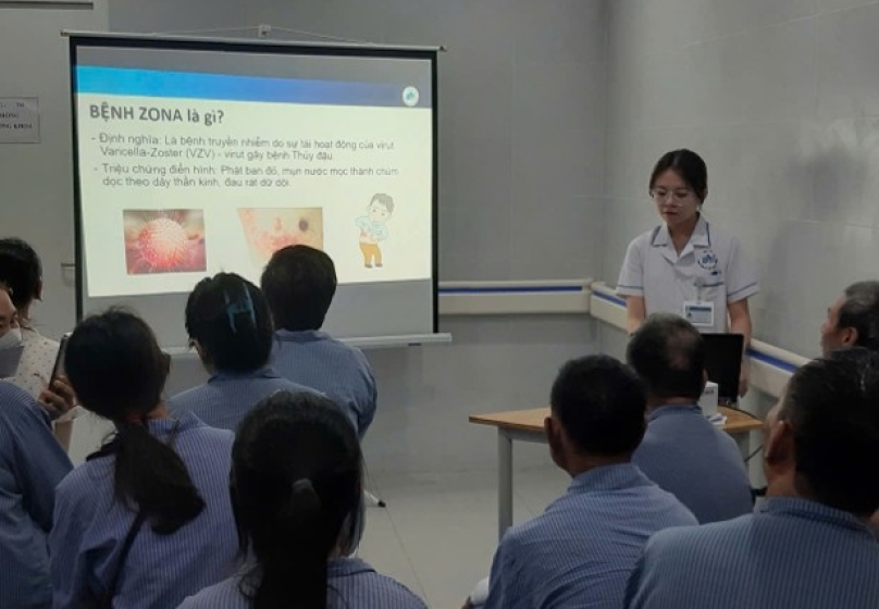Hình 3. CNĐD. Lê Thị Hải Yến chia sẻ về đau sau Zona thần kinh và các biện pháp kiểm soát đau