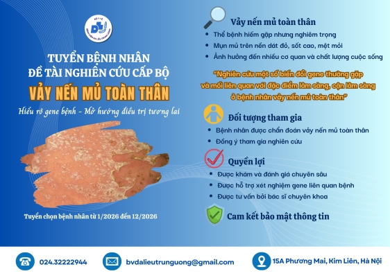 Hành trình giải mã bệnh Vảy nến mủ toàn thân tại Việt Nam