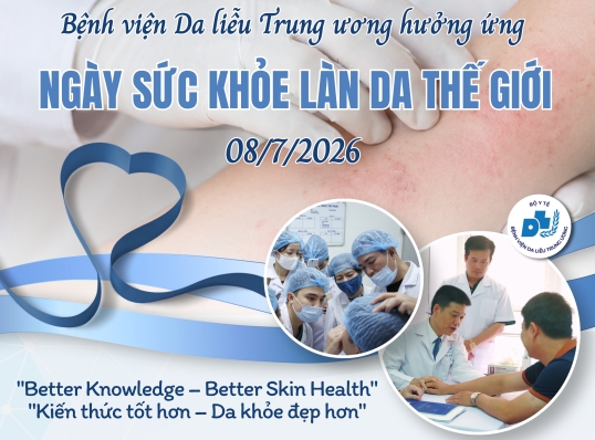 Bệnh viện Da liễu Trung ương hưởng ứng ngày Sức khỏe làn da Thế giới 08/7/2026